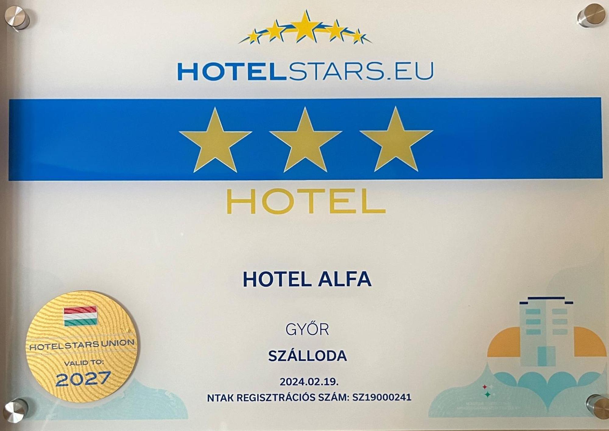 Alfa Hotel Győr Eksteriør bilde